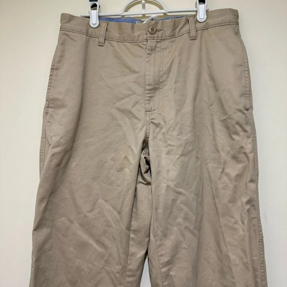 Men’s L.L Bean Vintage Khaki Natural Fit Straight Leg Office  Pants Size: 31x36 - Picture 3 of 16